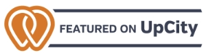 Featured badge on UpCity logo