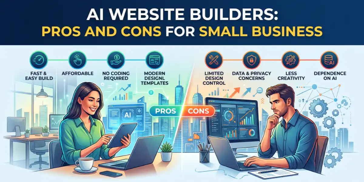 AI Website Builders: Pros and Cons for Small Business
