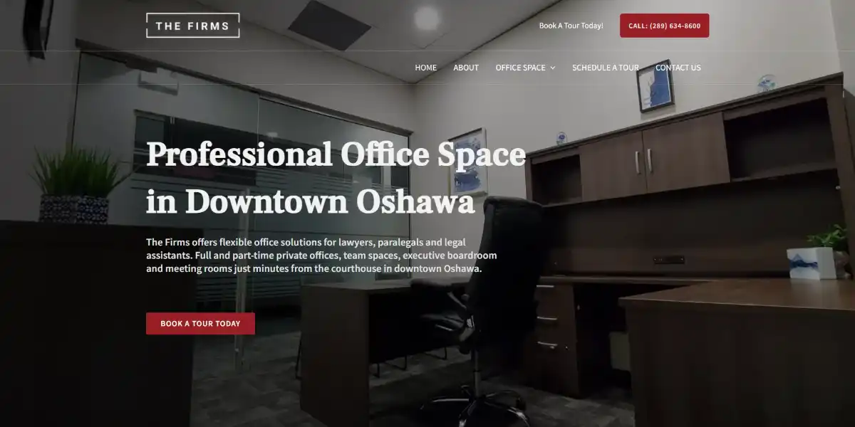screenshot of The Firms website